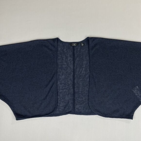 G by Giuliana Batwing Sleeve Cropped Cardigan Medium Dark Blue Academia Basic - Picture 4 of 15